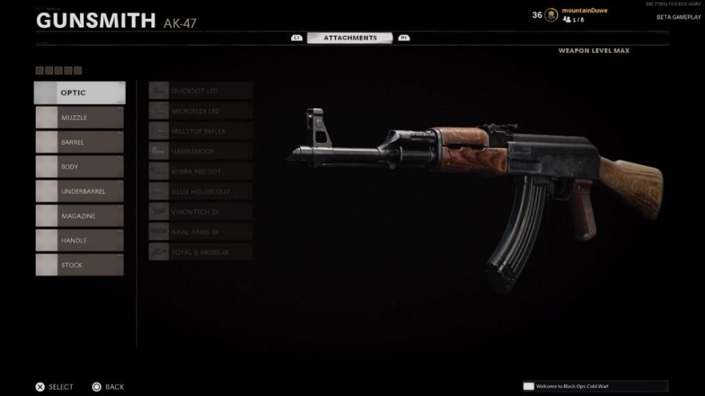 AK47 in Black Ops Cold War