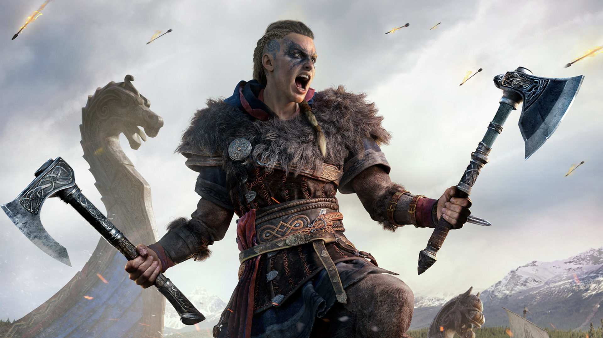 Screenshot of Assassin's Creed Valhalla protagonist Eivor.