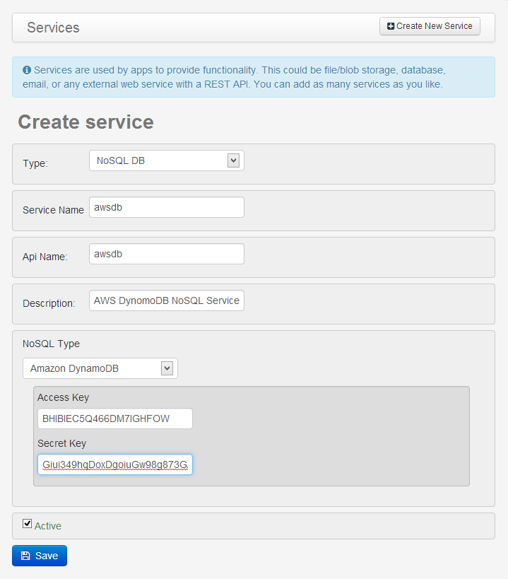 DSP NoSQL AWS Service