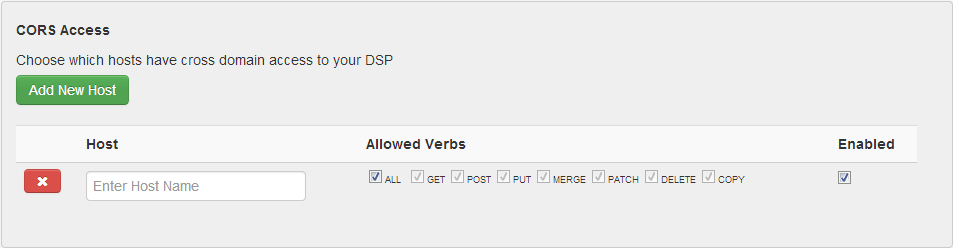 DSP CORS Access