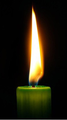 Burning candle as graphic for Acolyte Festival Poster
