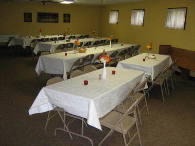 hall prior to dinner