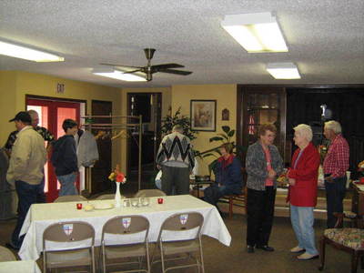 socializing prior to dinner