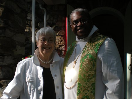 Bishop Baxter with Eagles Mere Mayor Betty Hays