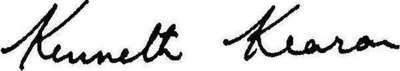 Kenneth Kearan, Signature