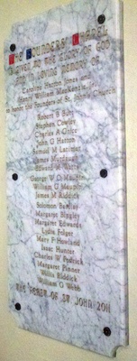 Founders' Chapel Wall Monument
