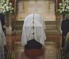 Casket covered by Pall