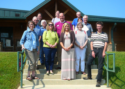 AMRT pildrims pose at Children's Center of the Cumberlands with Executive Director Kellie Mays