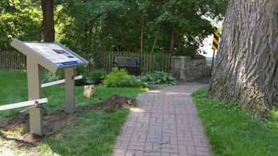 Read about Nativity as you walk the history trail in Newport