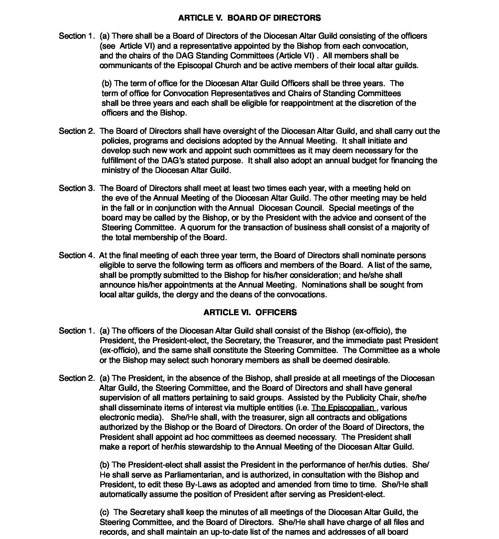 MS Diocesan Altar Guild Bylaws, Page 2