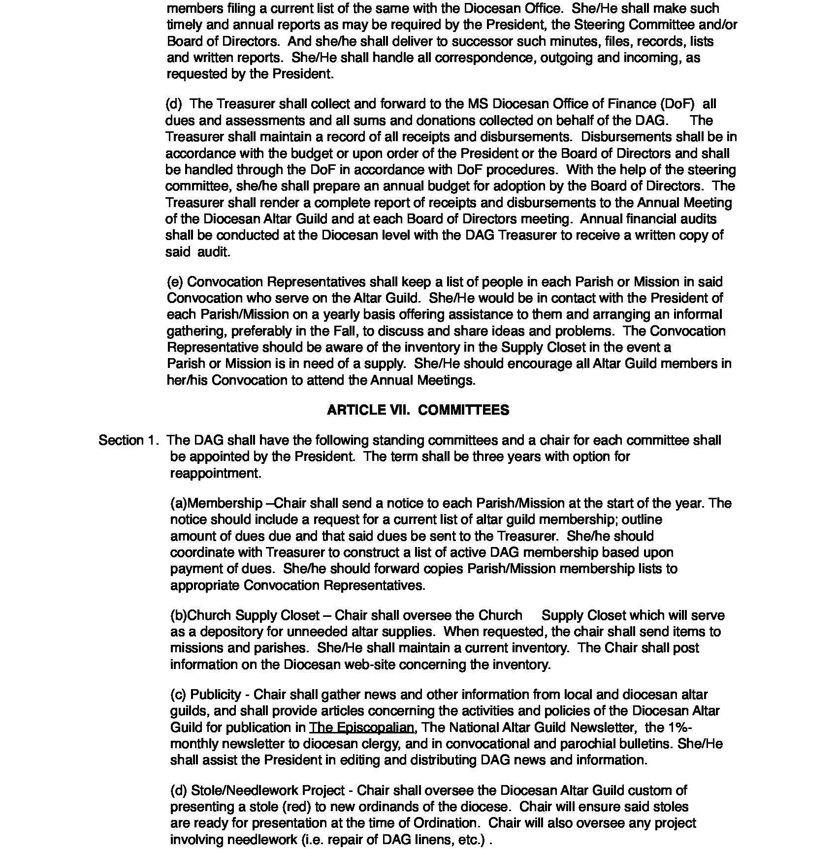 MS Diocesan Altar Guild Bylaws, Page 3
