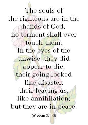 They are at peace (sermon) November 4, 2018