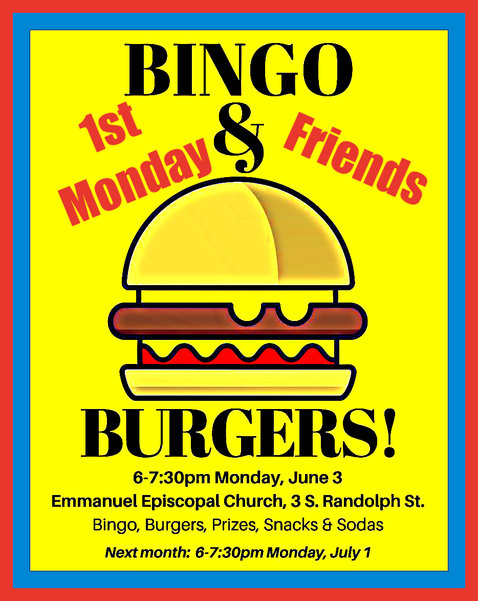 1st Monday Friends Burgers and Bingo
