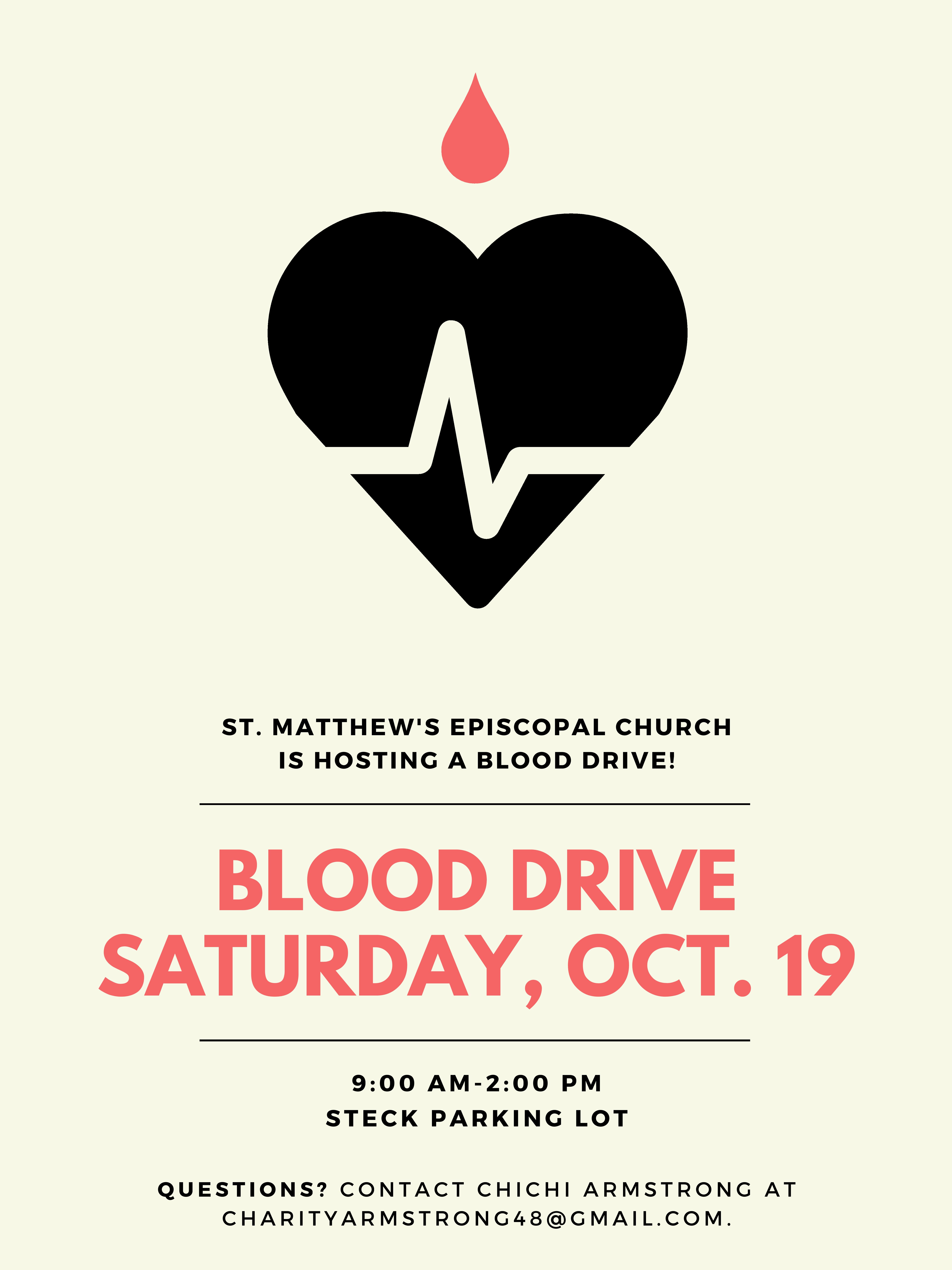 Blood drive poster