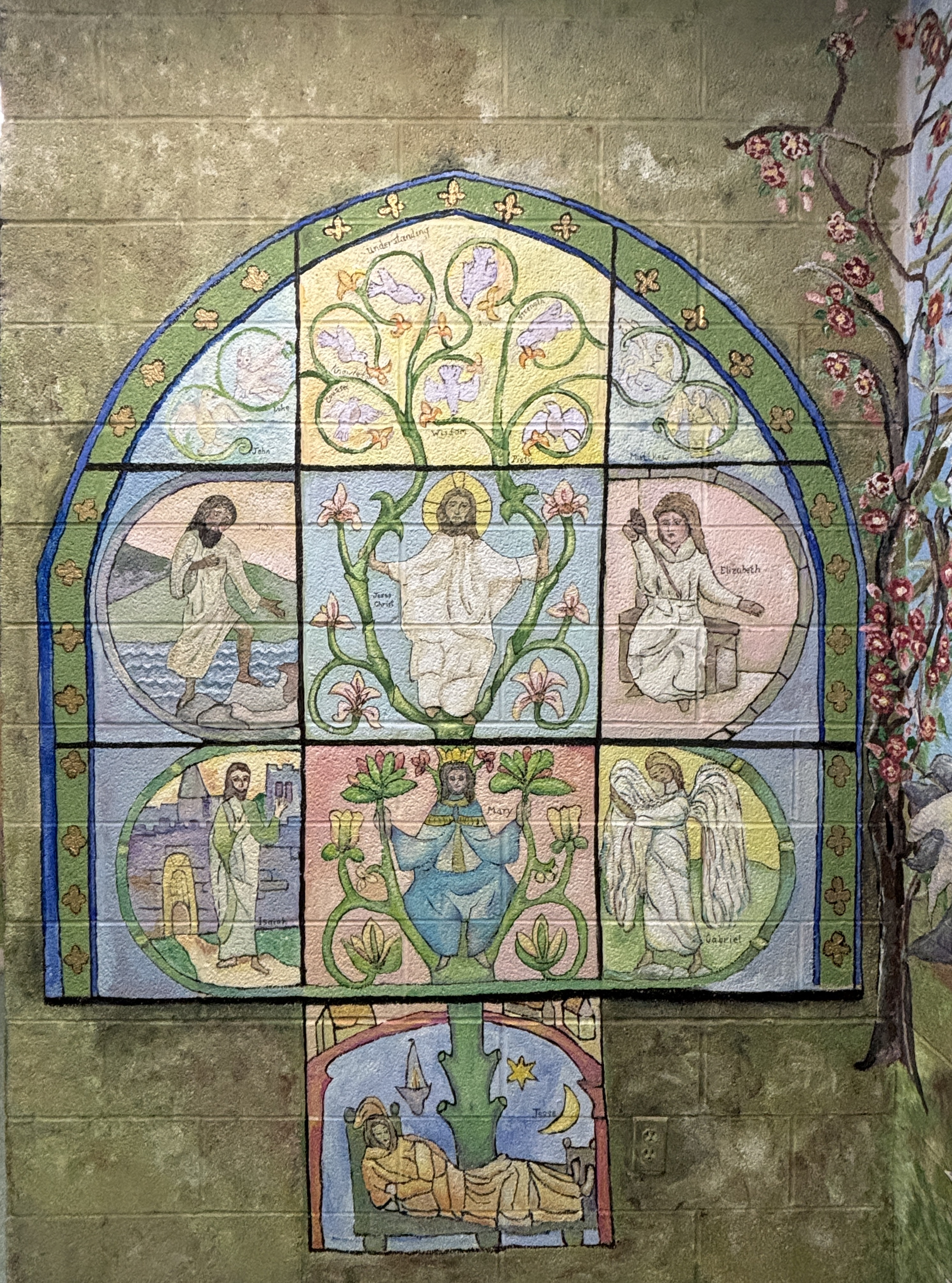 Tree of Jesse Folk Art Mural