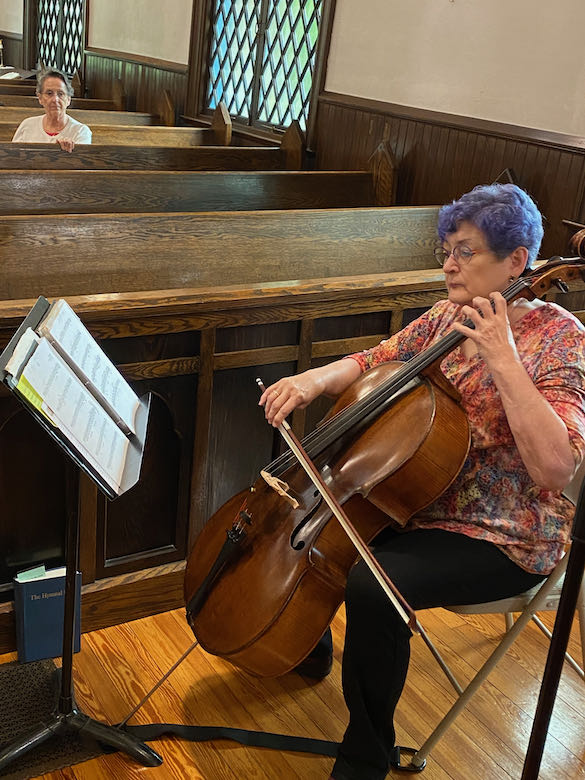 Special music at St. Mary's Episcopal Church worship service