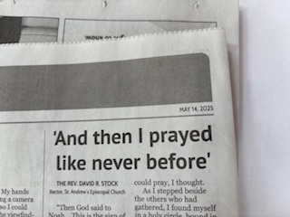 Our priest in the paper