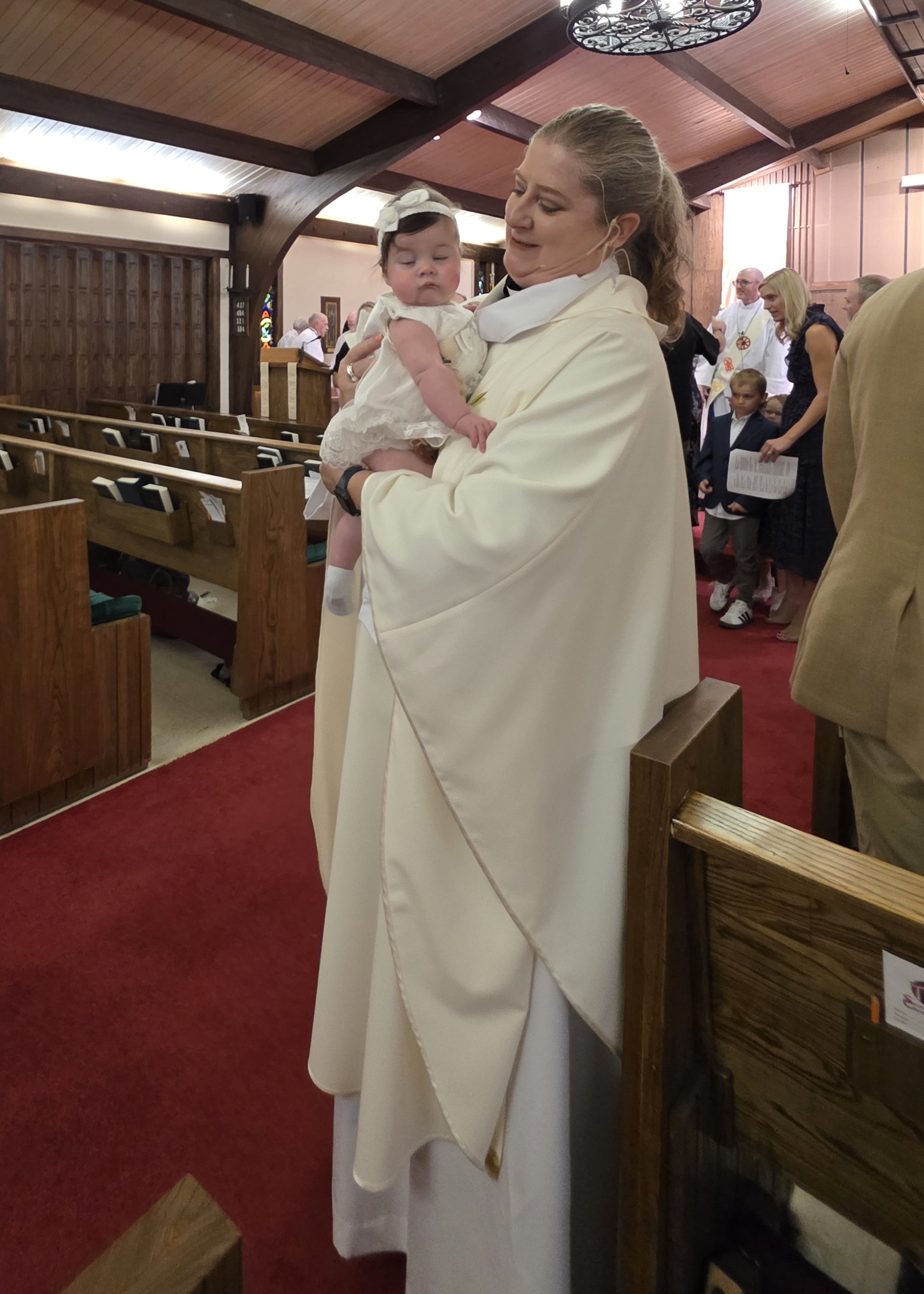 Baby welcomed by congregation