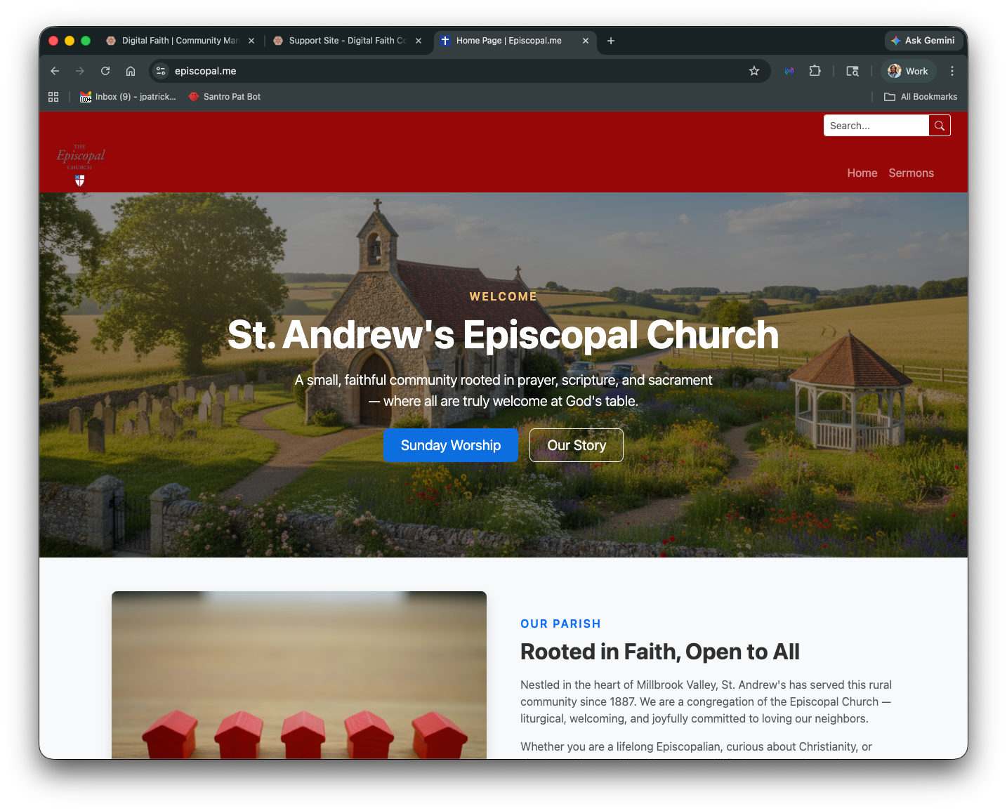 Digital Faith Community management dashboard