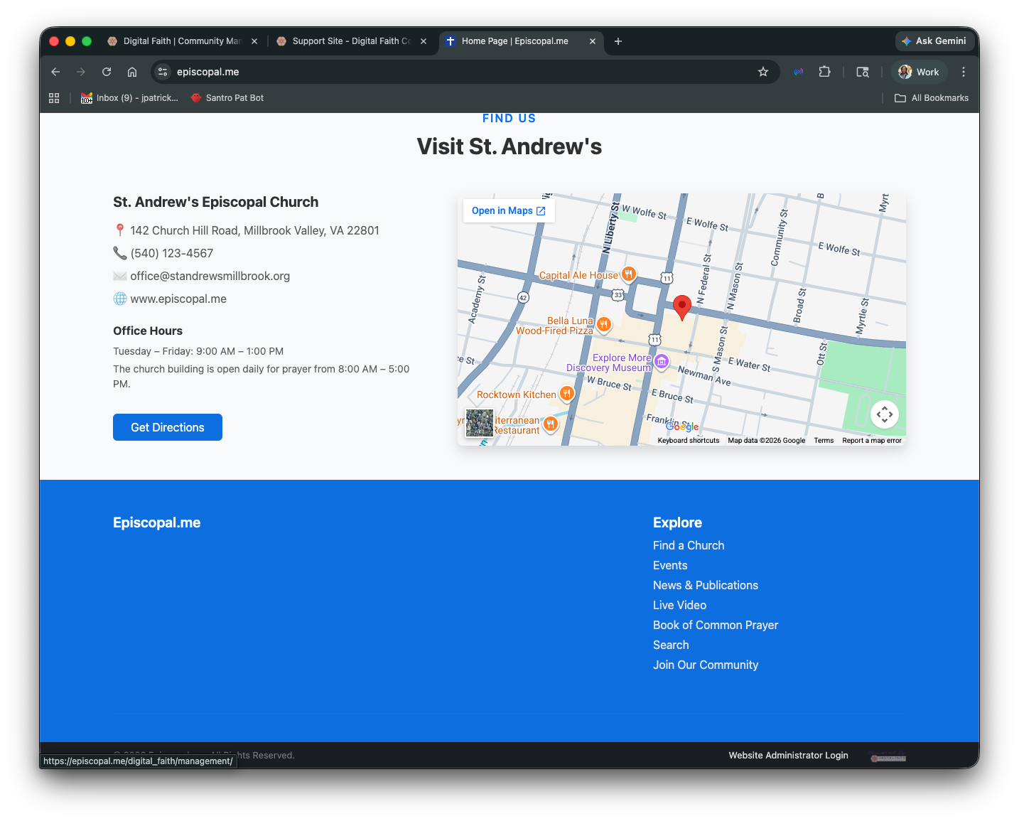 Organization Hub dashboard overview