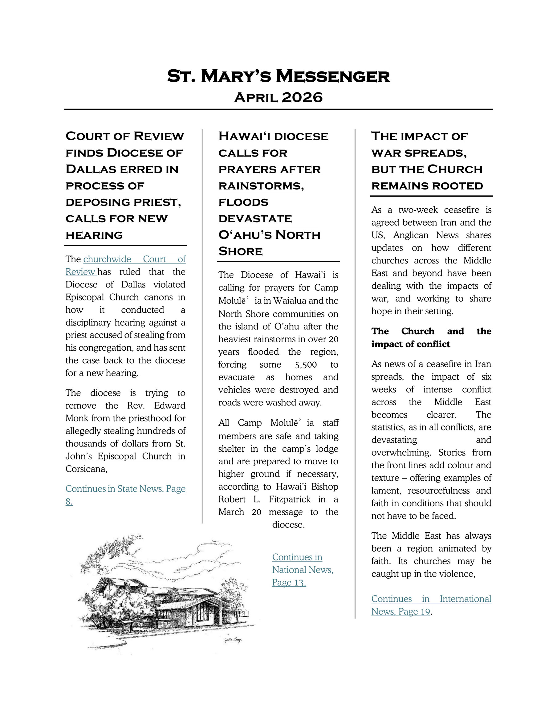 April 2026 Newsletter