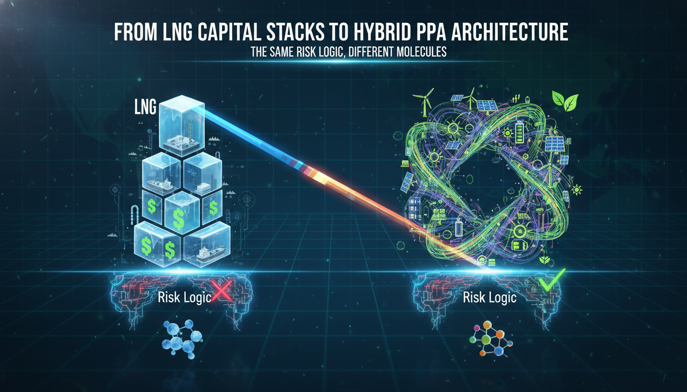 From LNG Capital Stacks to Hybrid PPA Architecture: The Same Risk Logic, Different Molecules
