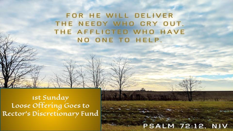 1st Sunday Loose Offering