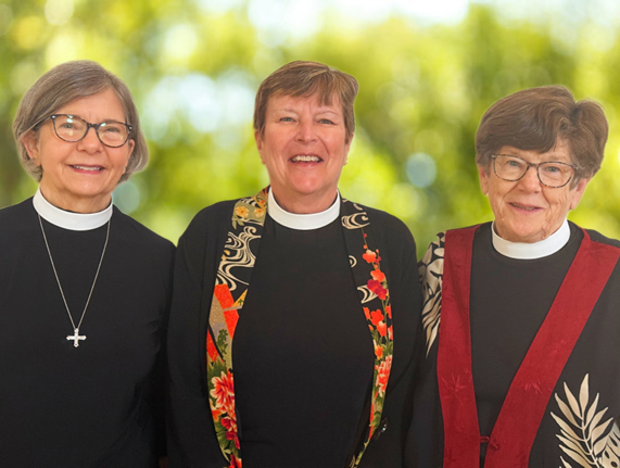 Rev. Robin Smith, Rev. Mary Kay Brown, and Rev. Christine Carlin