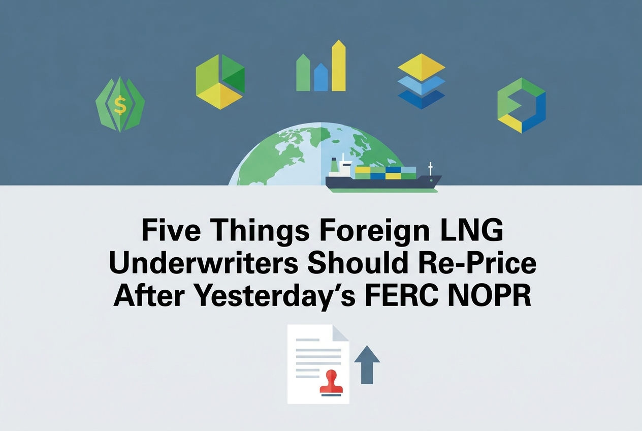 Five Things Foreign LNG Underwriters Should Re-Price After Yesterday's FERC NOPR