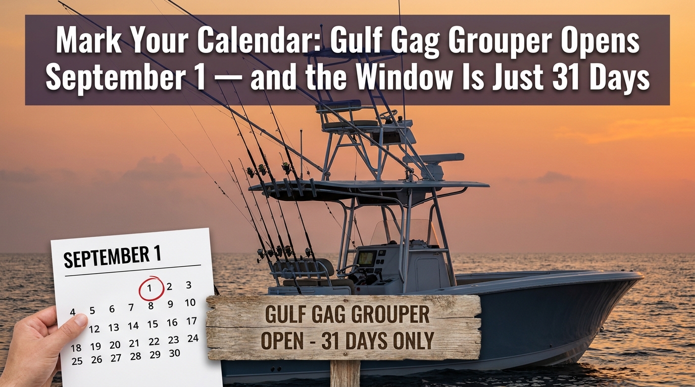 Mark Your Calendar: Gulf Gag Grouper Opens September 1 — and the Window Is Just 31 Days