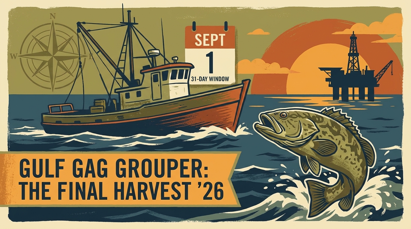 Mark September 1: The 31-Day Gulf Gag Grouper Window Is the Last Big Offshore Harvest of 2026