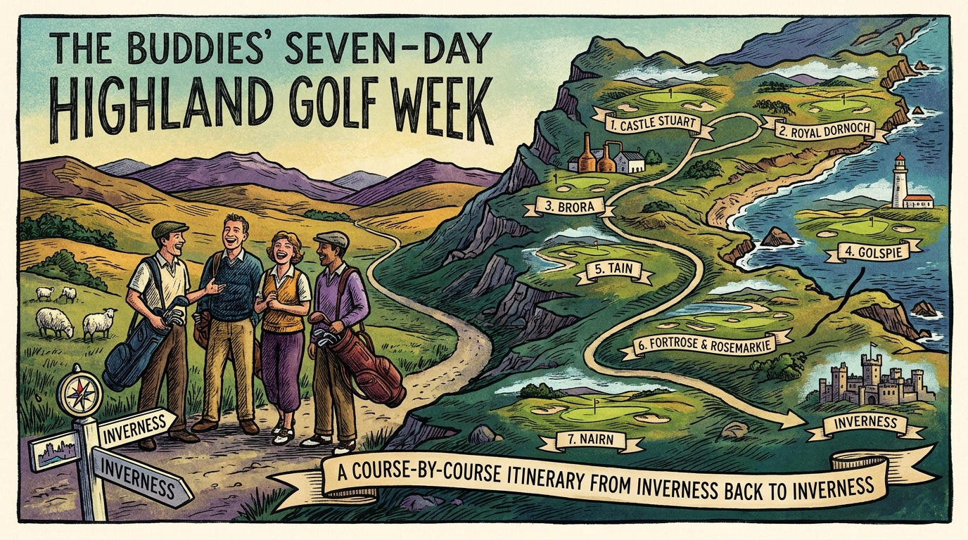 The Buddies' Seven-Day Highland Golf Week: A Course-by-Course Itinerary from Inverness Back to Inverness