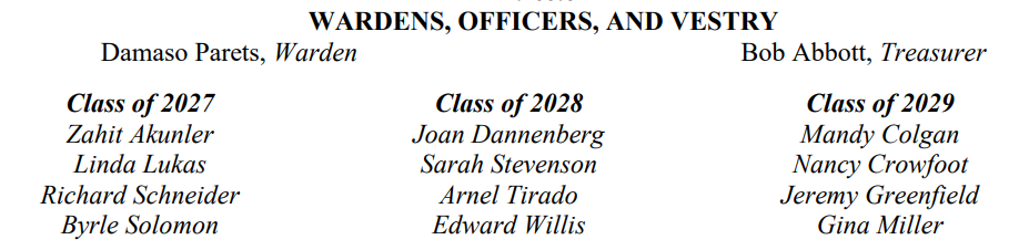 Vestry 2026