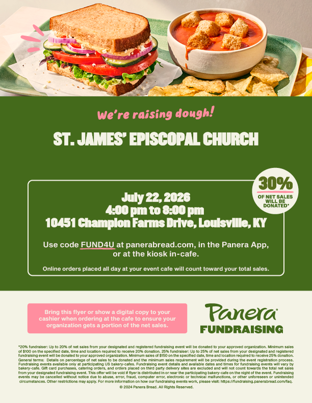 Dine out for St. James' Episcopal Churh