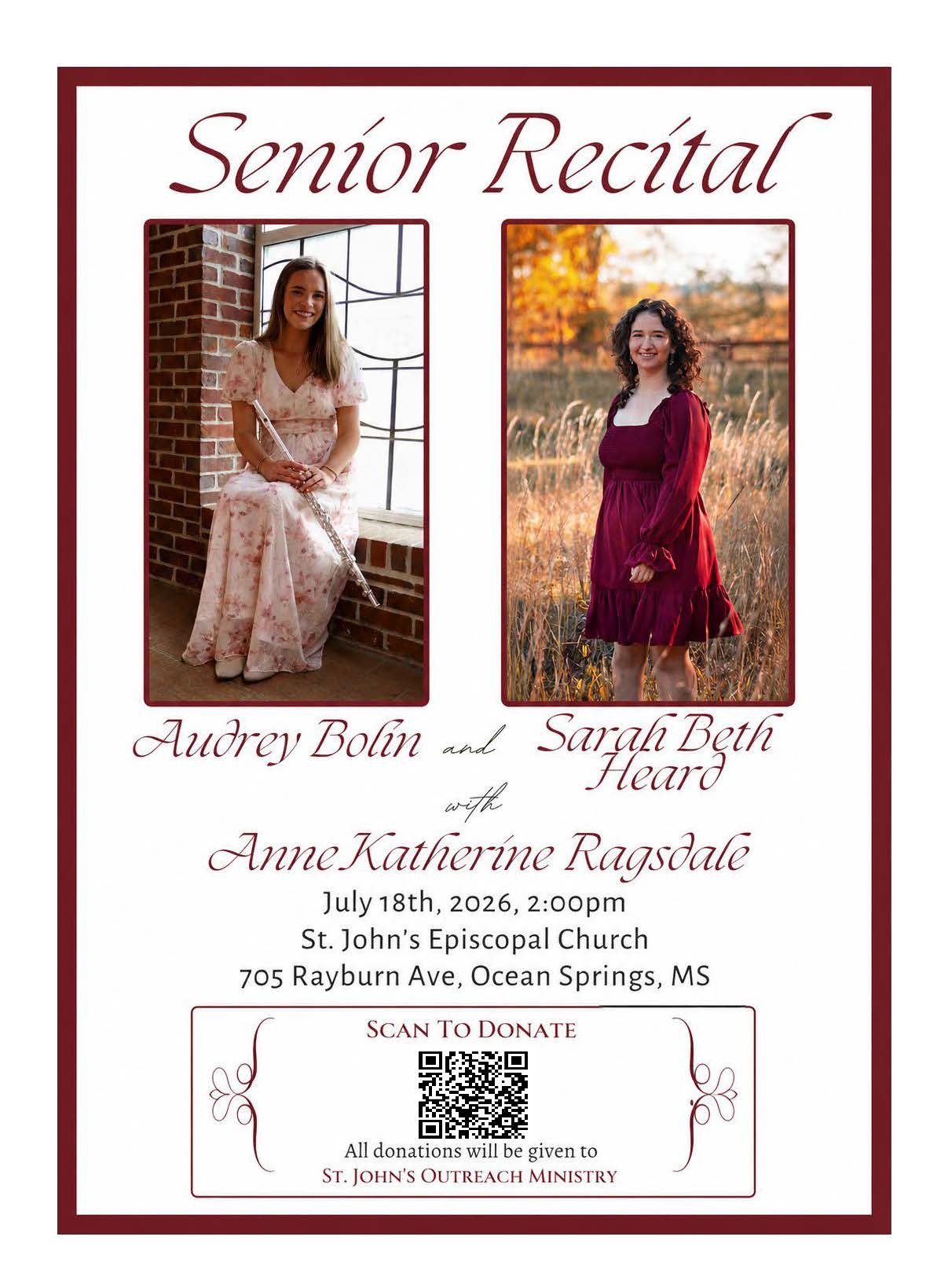 sarah beth heard recital flyer