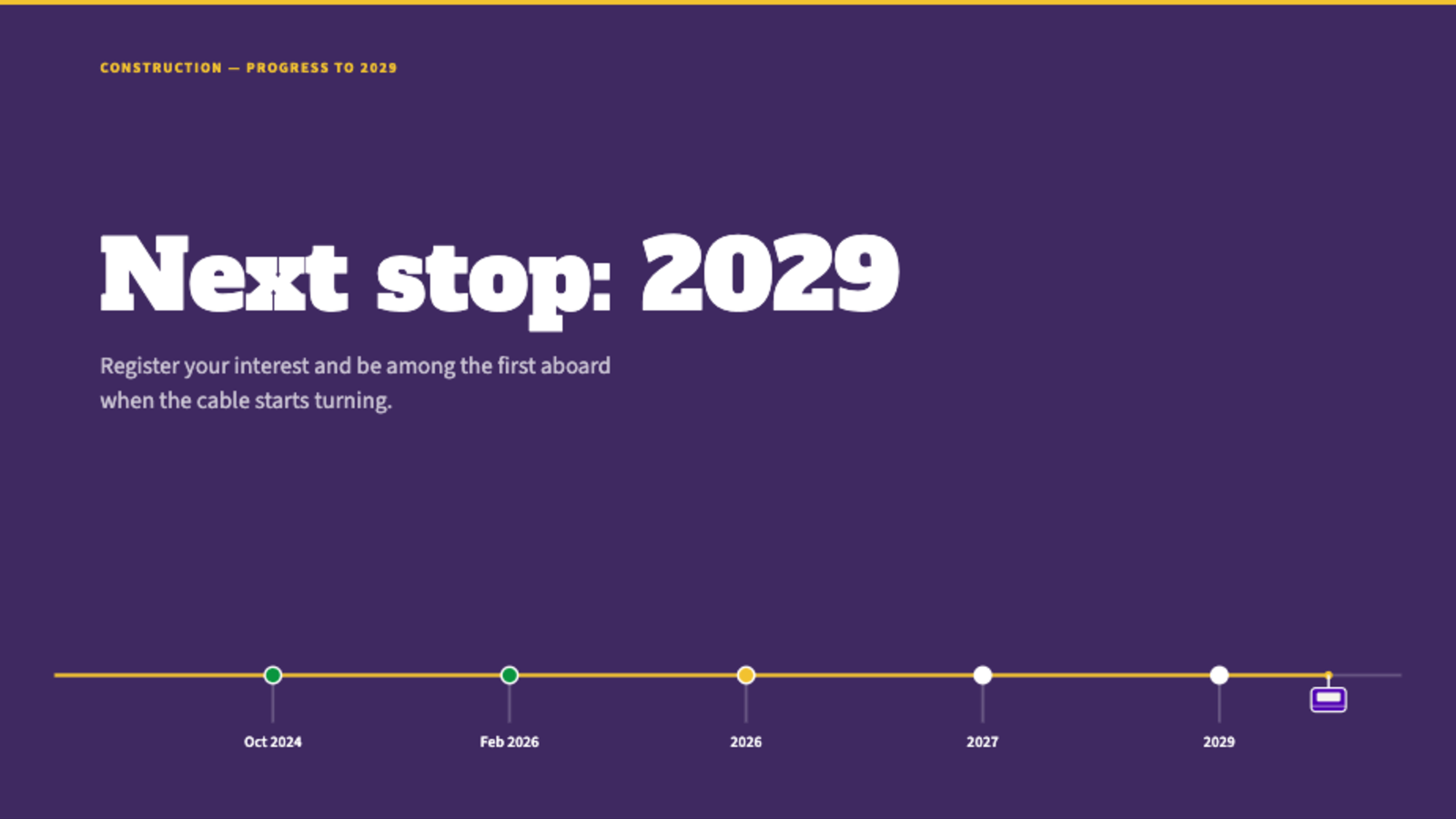 Next stop: 2029 &mdash; register your interest
