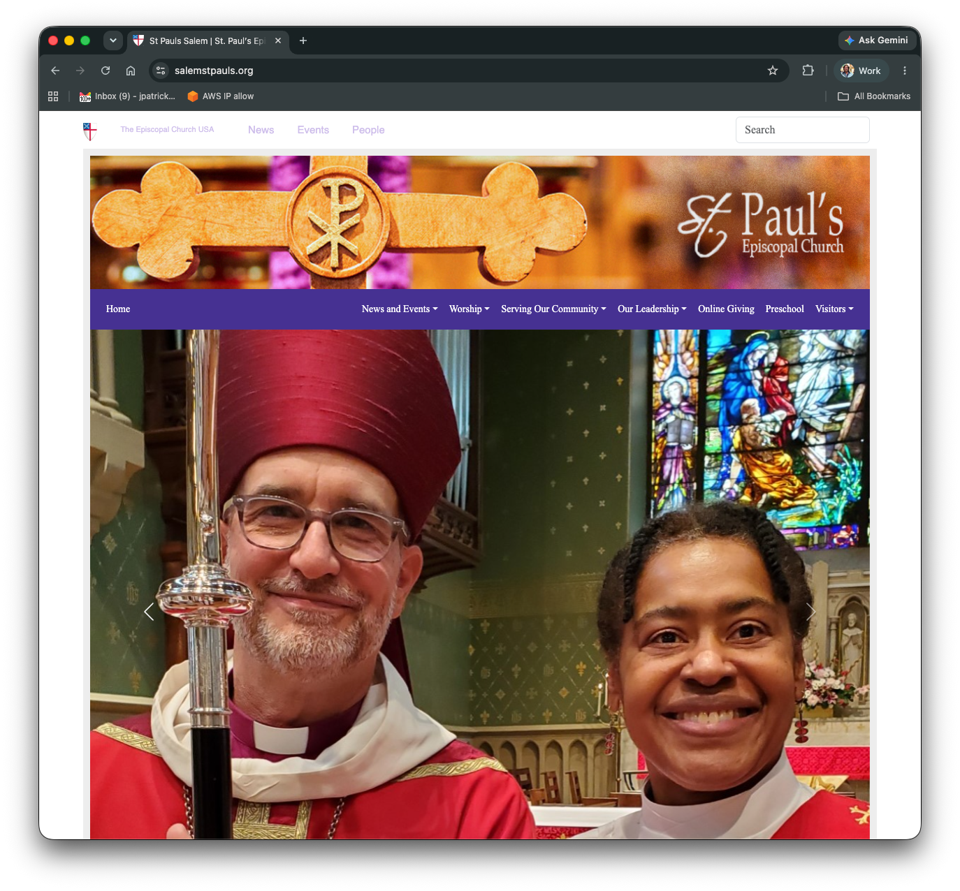 St. Paul’s church website sample