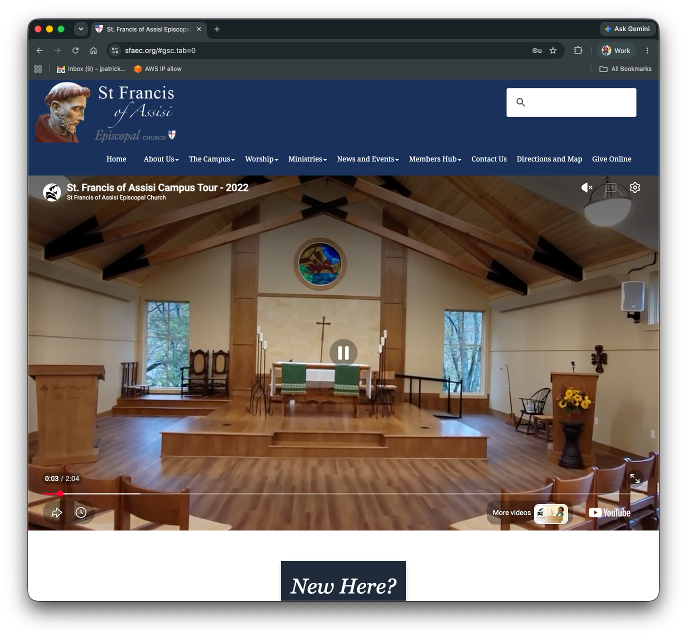 Church website sample on Digital Faith