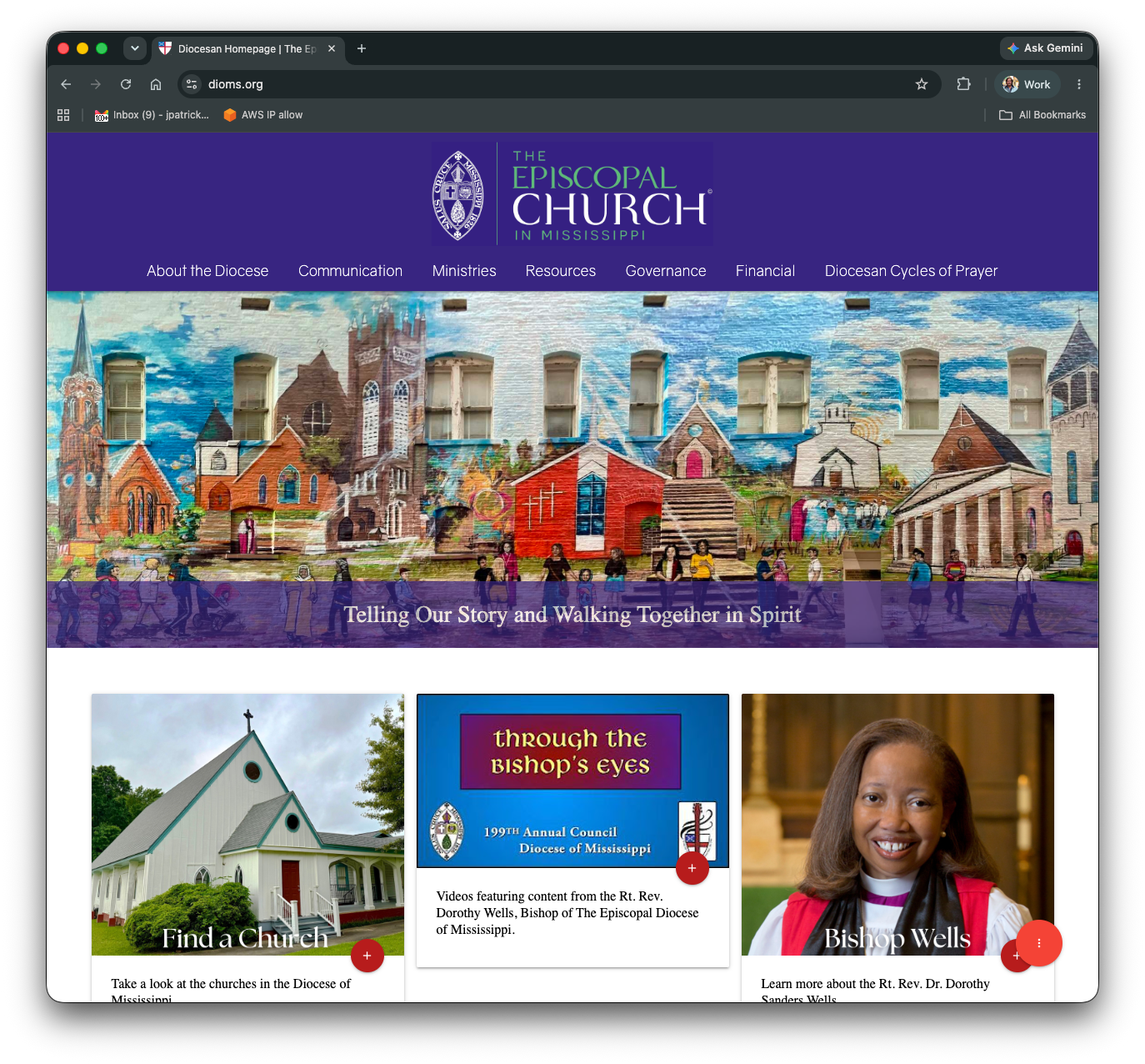 Diocese of Mississippi website sample