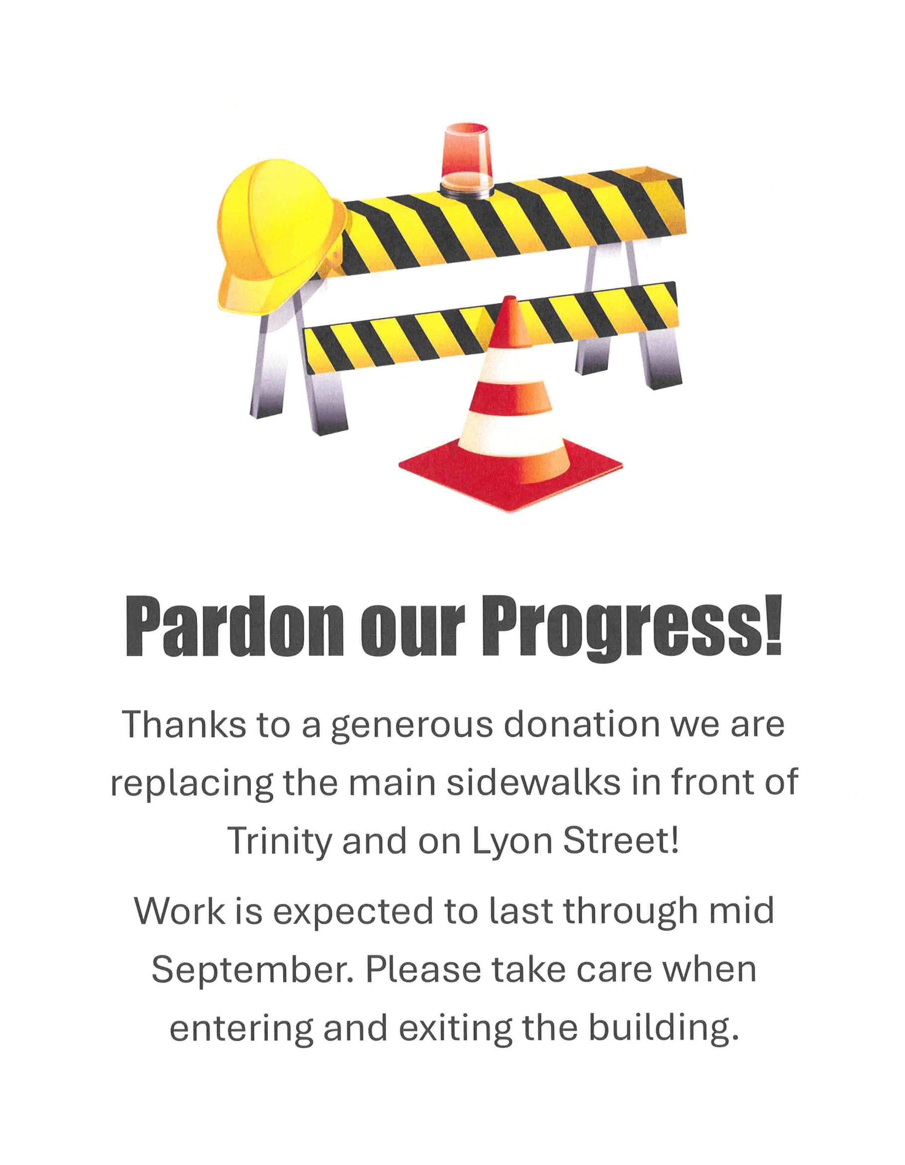 Pardon Our Progress