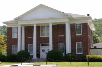 The old James County Courthouse, the mission&rsquo;s first meeting place.
