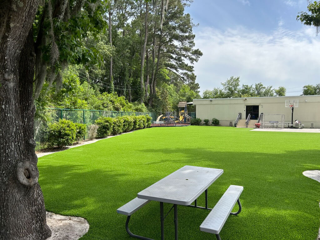 School activity field synthetic grass Hilton Head