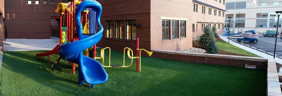 Playground Artificial Turf Installation