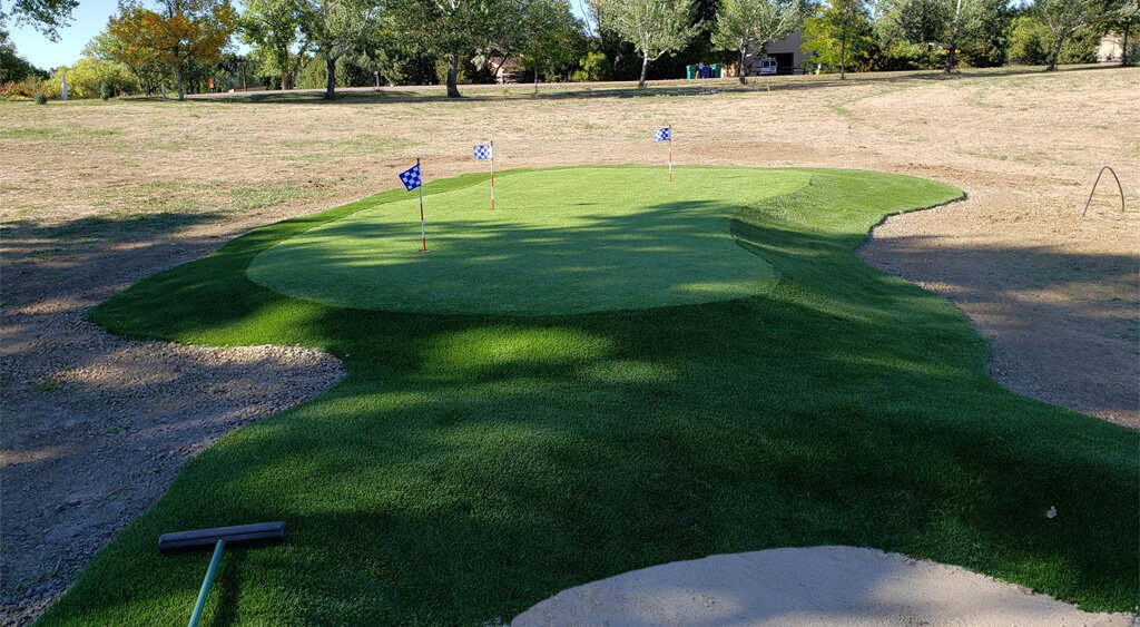 Backyard Putting Green Bunker