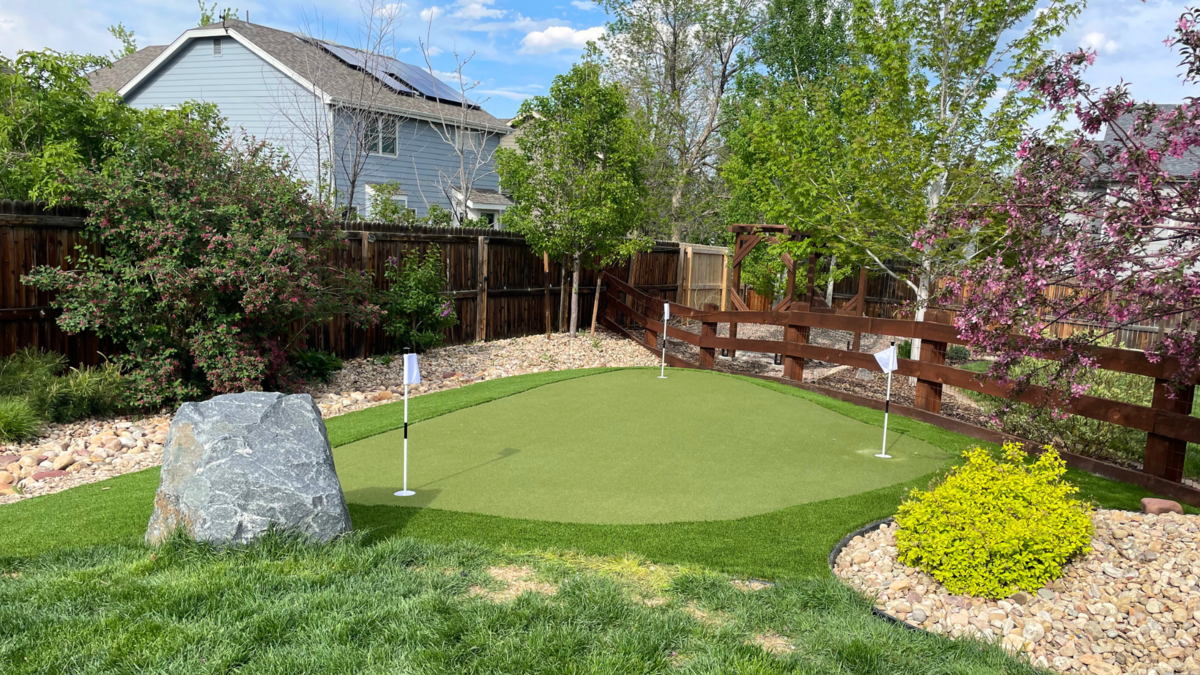 Golden Denver Colorado Backyard Putting Green