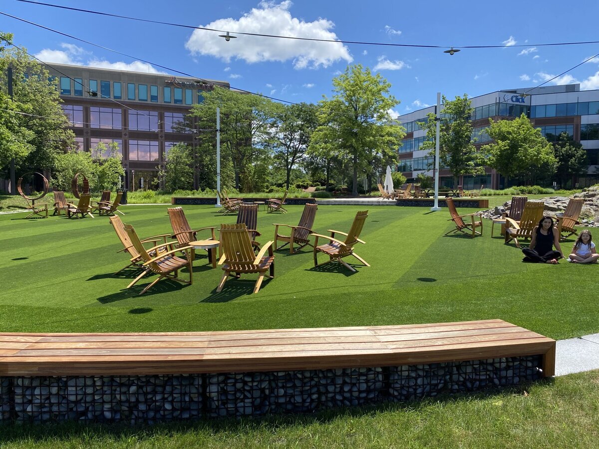 Office lawn artificial turf Boston