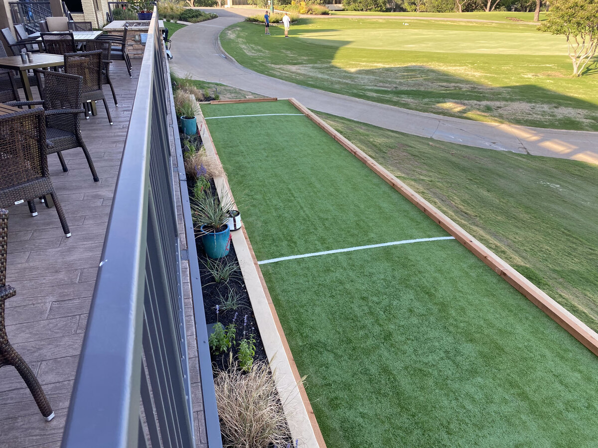Artificial turf commercial bocce ball