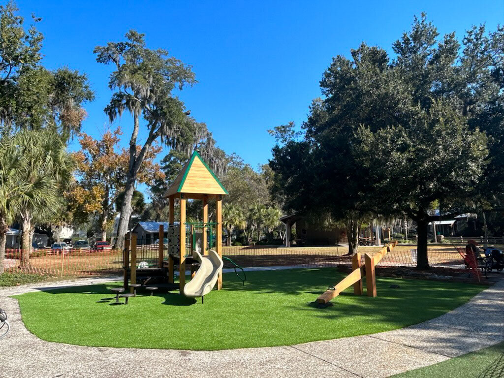 Artificial turf commercial play area