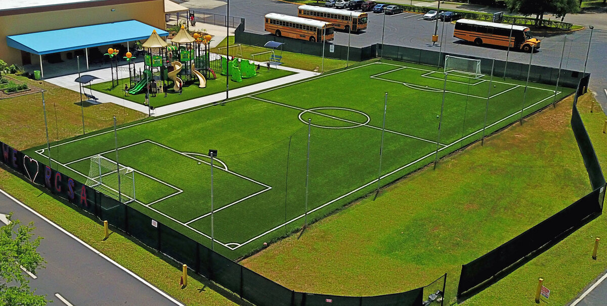 Artificial turf commercial soccer complex
