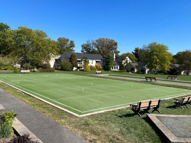 Artificial turf commercial sports area